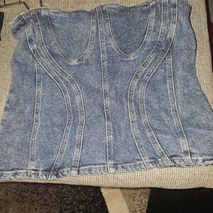 Denim Corset Top